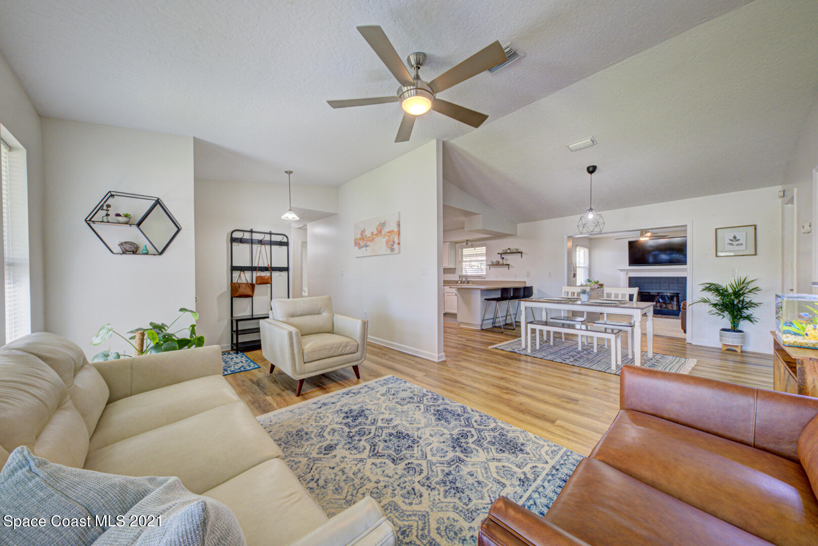 860 Croton Road Rockledge, FL 32955 - Photo 5 of 24 living room with fan