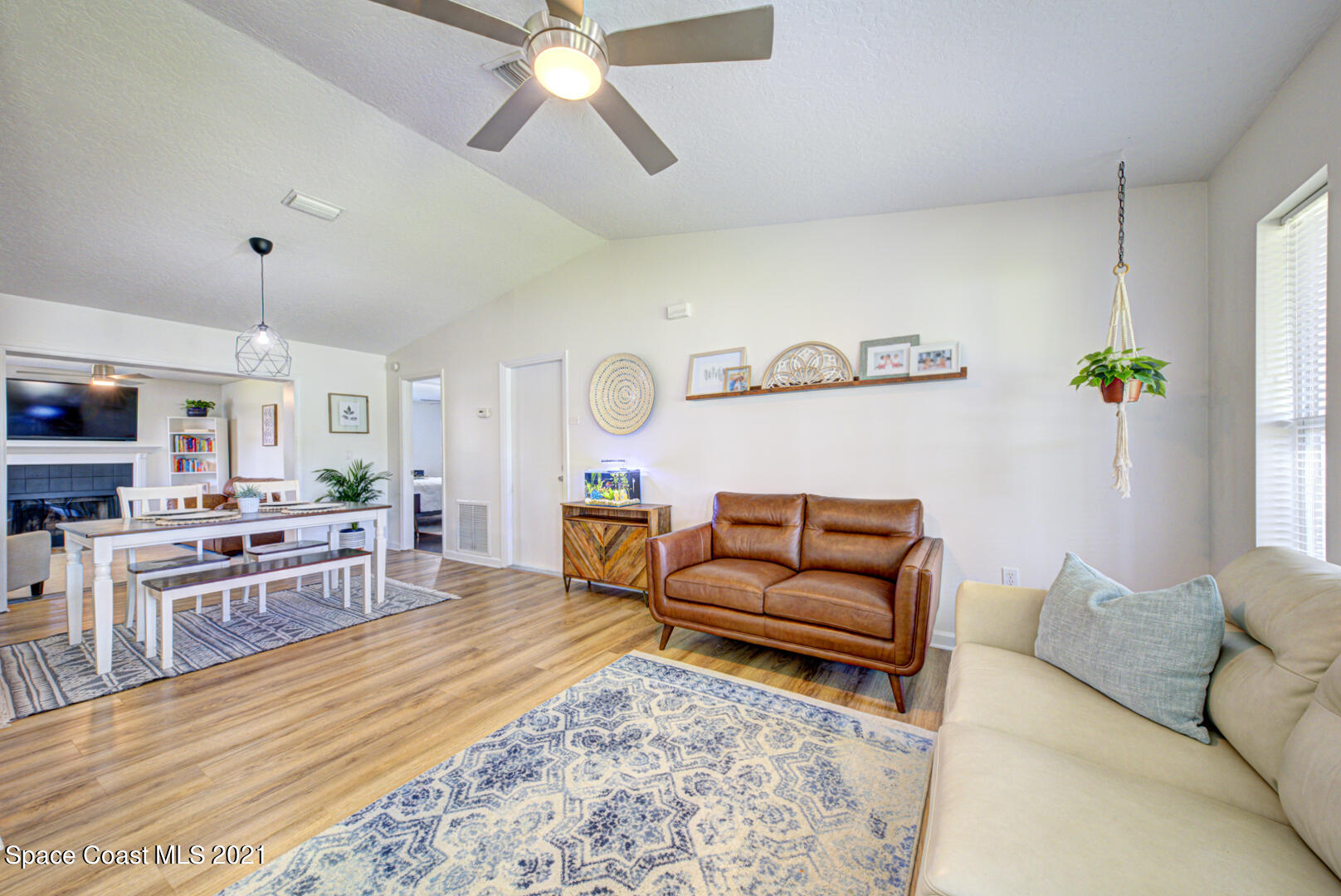 860 Croton Road Rockledge, FL 32955 - Photo 6 of 24 living room open to dining room