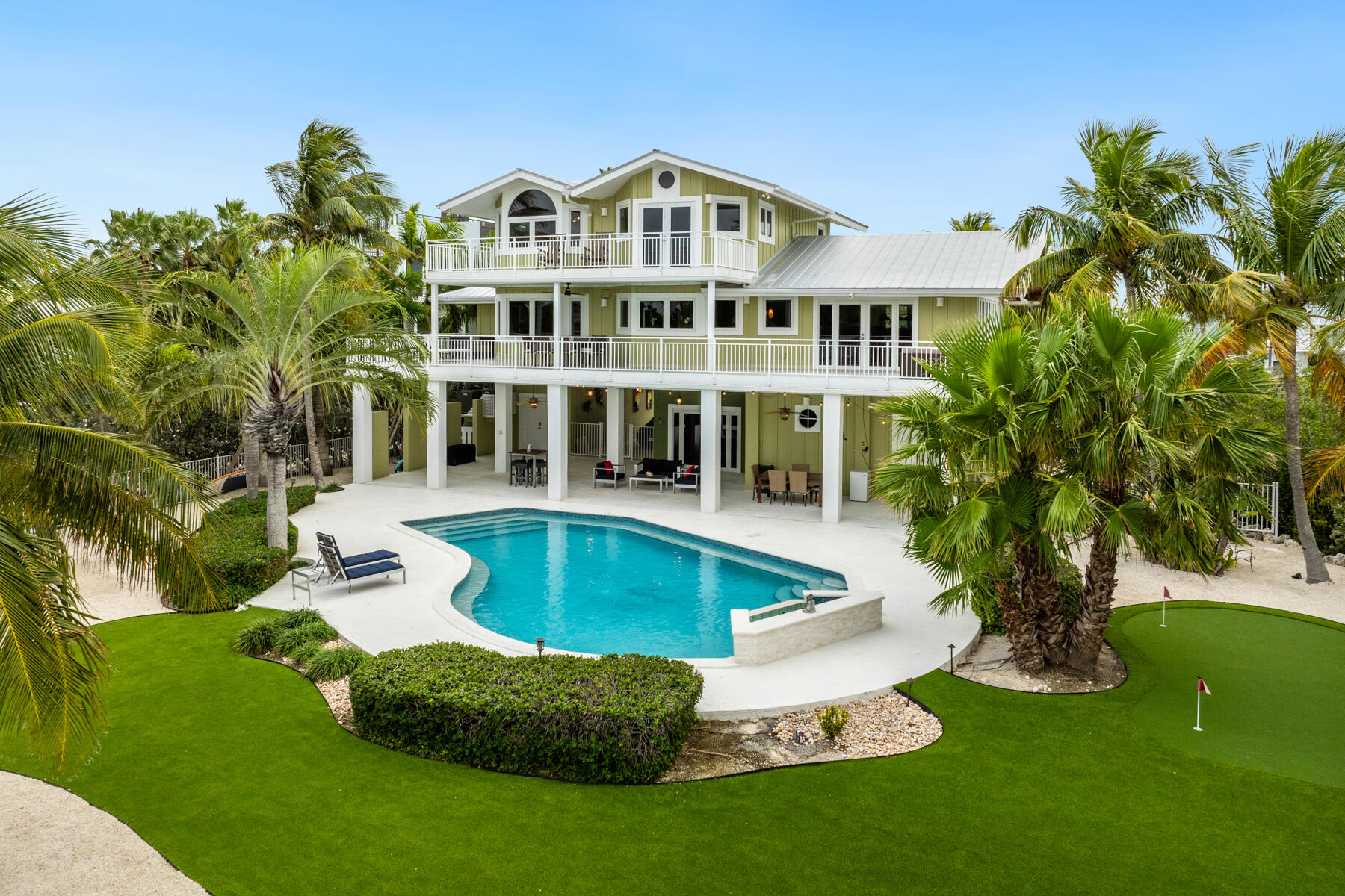 Estate style elevator and pool