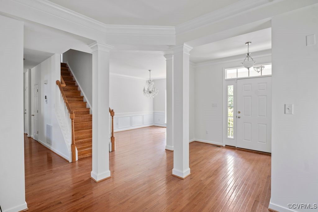 14306 Camack Trail Midlothian, VA 23114 - Photo 9 of 48 a view of entryway with wooden floor