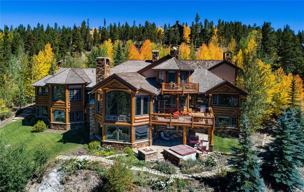 189 Juniata Circle Breckenridge, CO 80424 - Photo 34 of 35 an aerial view of a house with swimming pool and trees