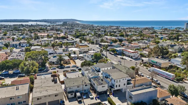 an aerial view of a city