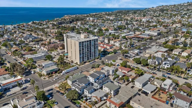 an aerial view of a city