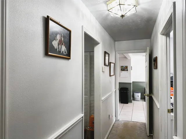 a view of a hallway with a elevator