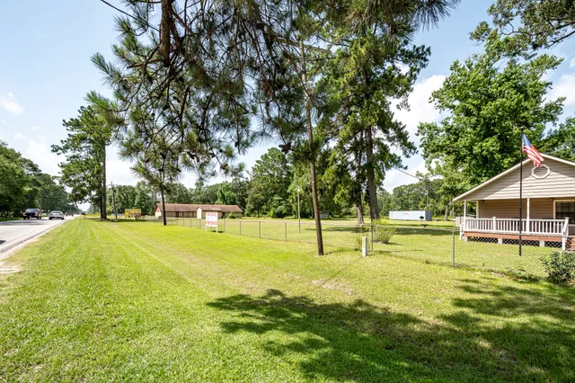 a building with trees in the background