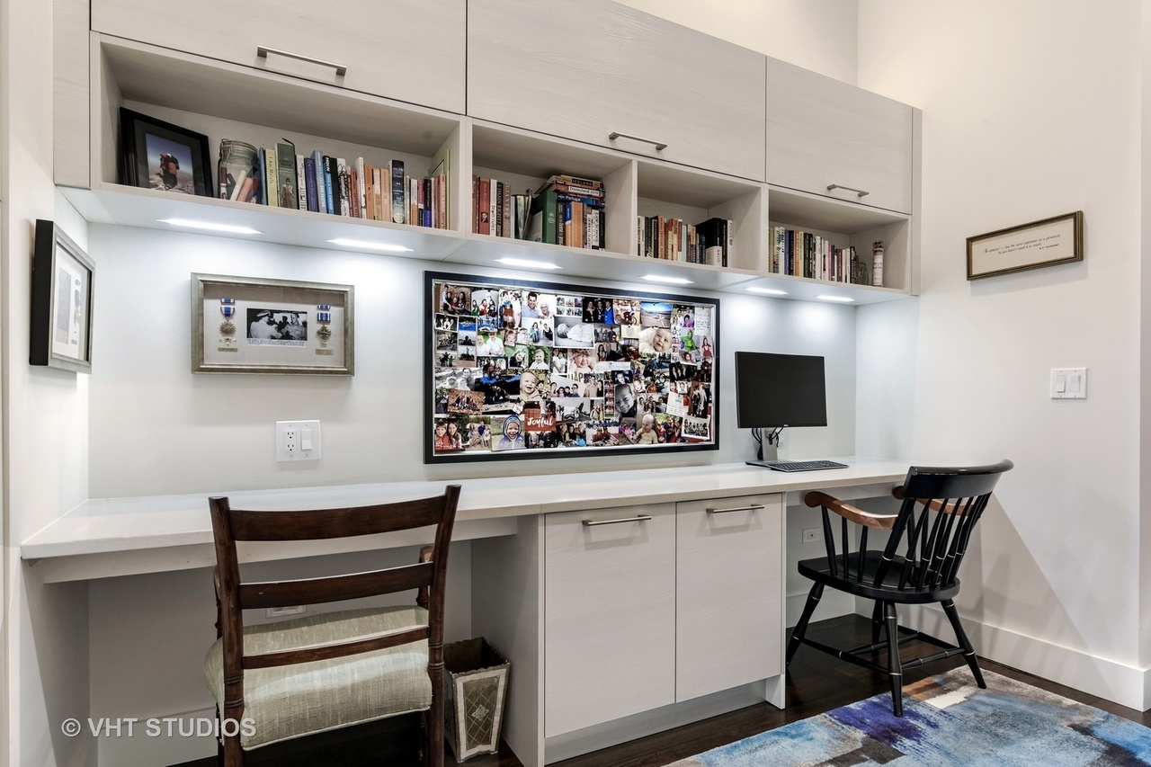 1132 West Adams Street, Unit PHE Chicago, IL 60607 - Photo 7 of 23 a view of dining room and cabinets