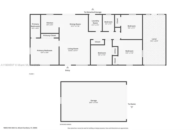 $440,000 | 18835 Northwest 44th Court, Miami Gardens, FL 33055