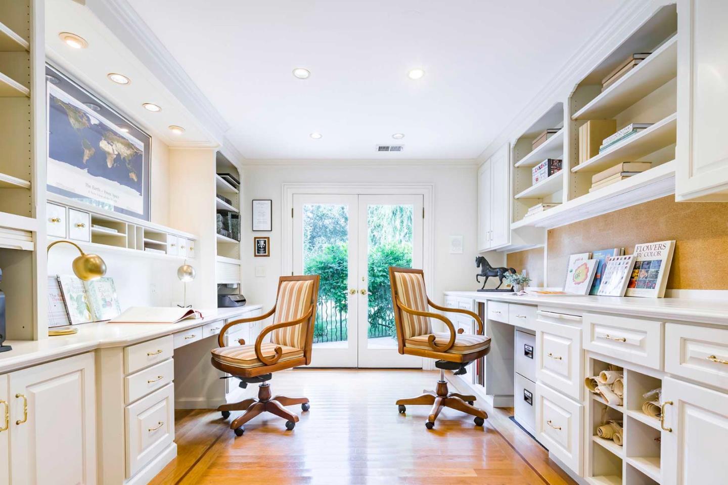 11491 Old Ranch Road Los Altos Hills, CA 94024 - Photo 22 of 52 a view of a workspace with furniture and a window