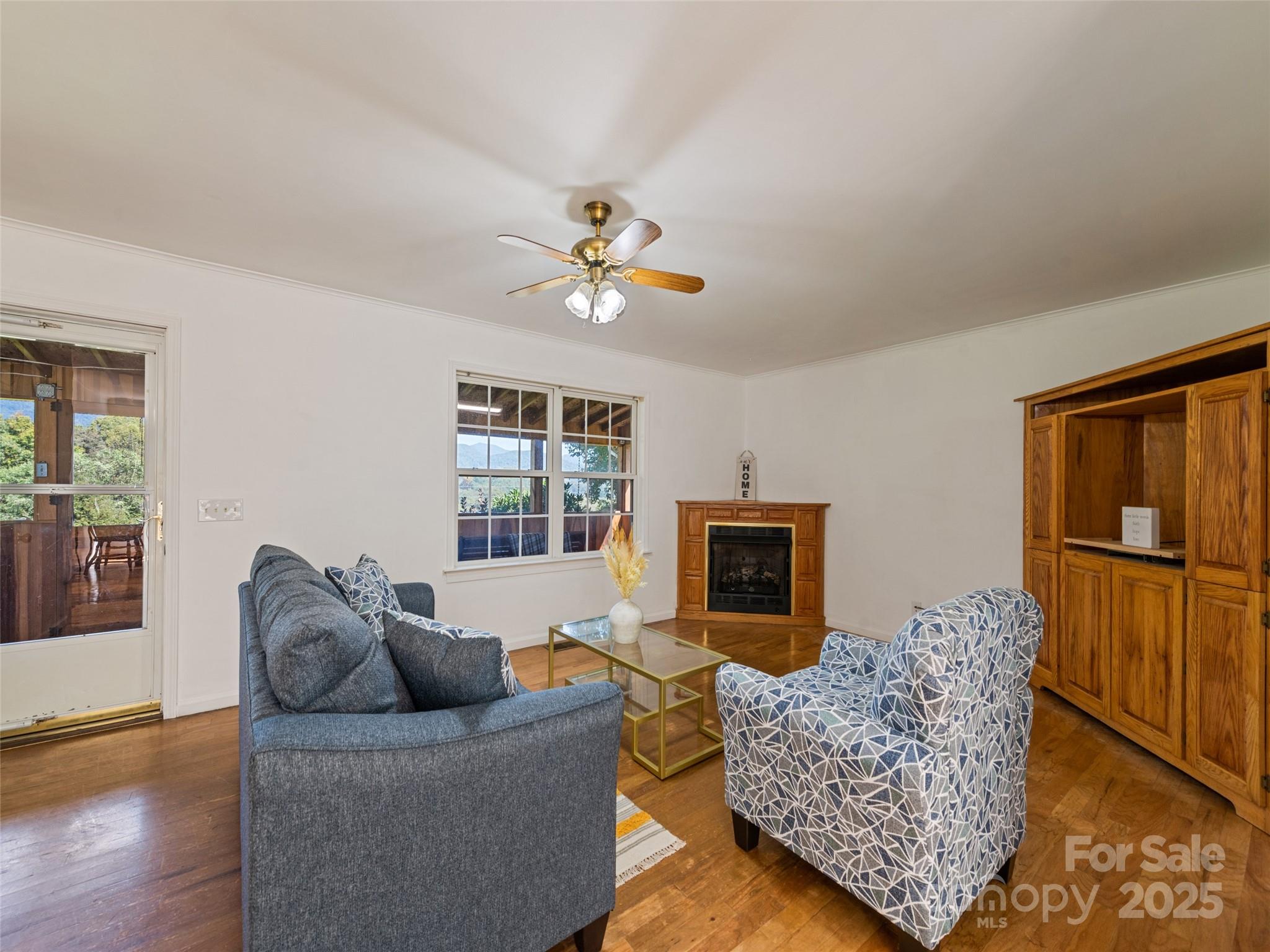 2884 Thickety Road Clyde, NC 28721 - Photo 8 of 20 a living room with furniture and a fireplace