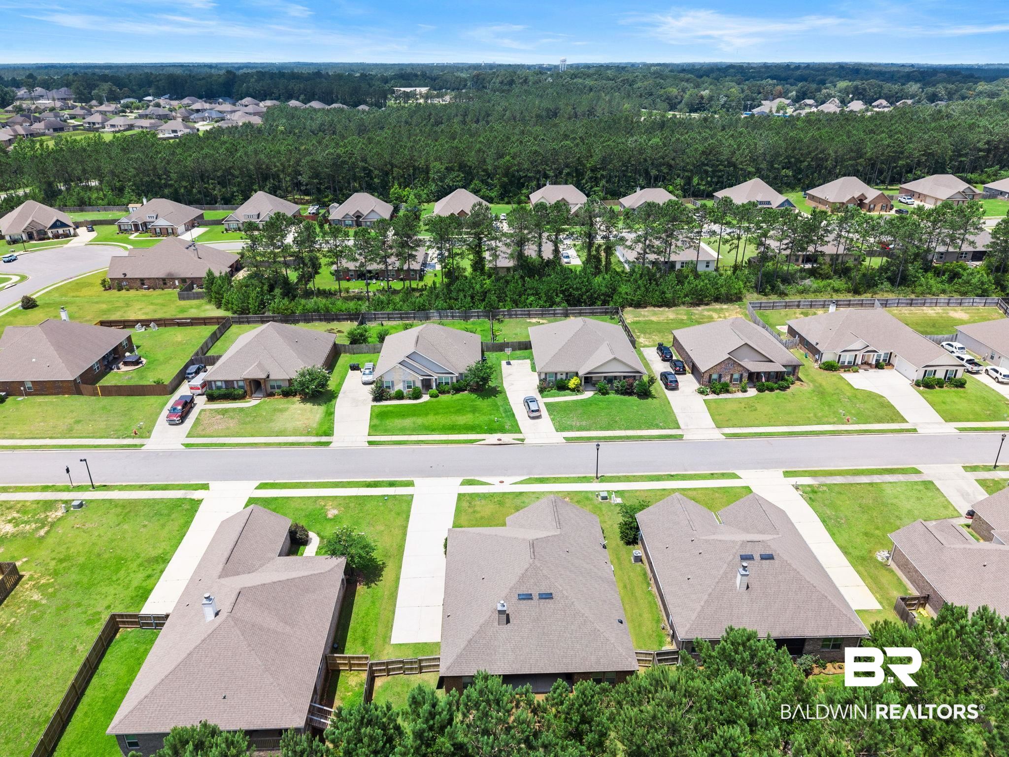 31350 Hoot Owl Road Daphne, AL 36527 - Photo 74 of 94 Residential neighborhood featuring single-story homes with composition shingle roofs, concrete driveways, and manicured green lawns