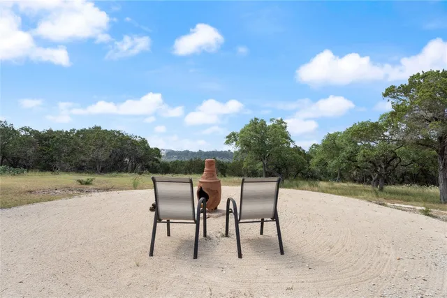 a view of a terrace with furniture