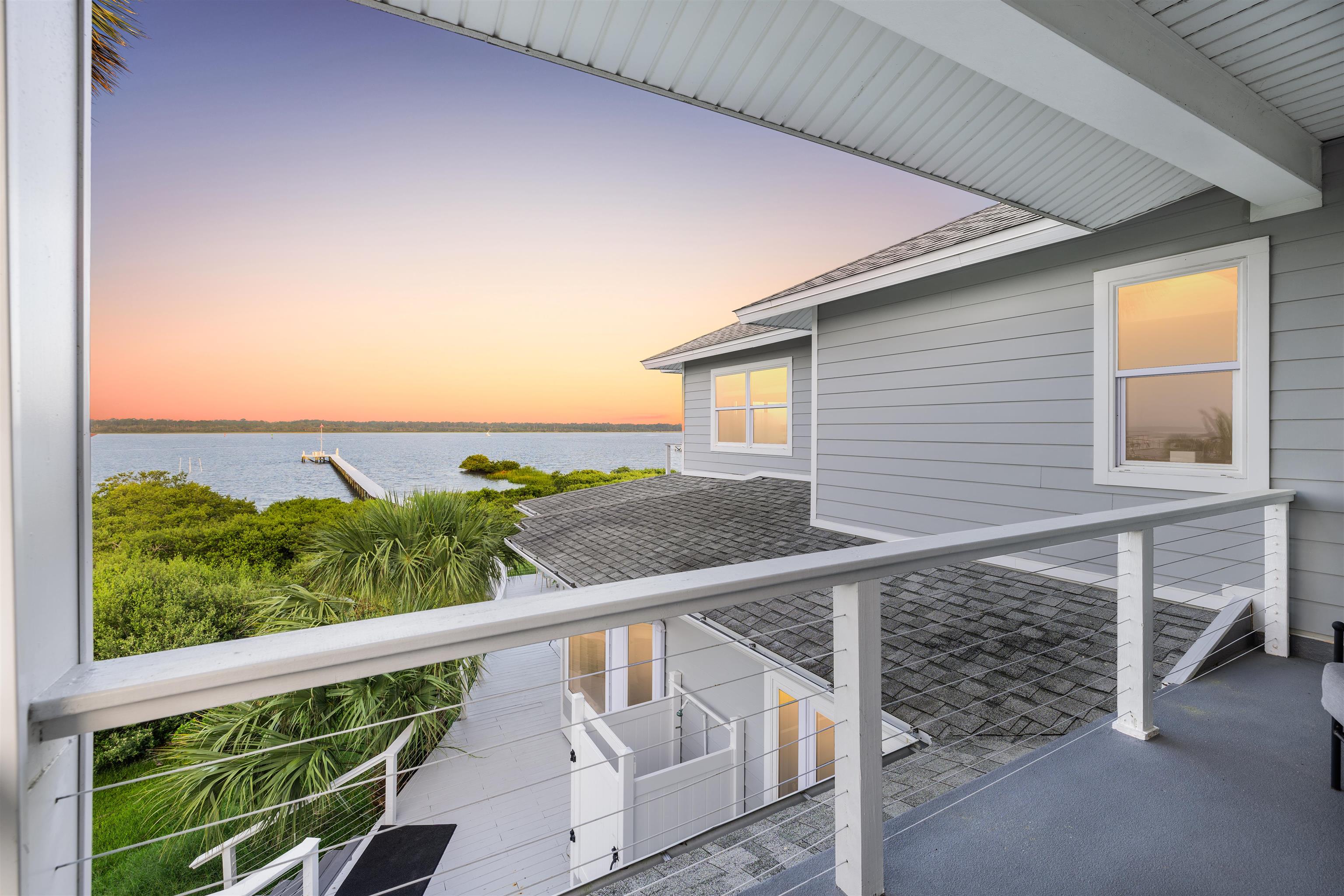 345 Micklers Road St. Augustine, FL 32080 - Photo 39 of 100 a view of a balcony with an outdoor space