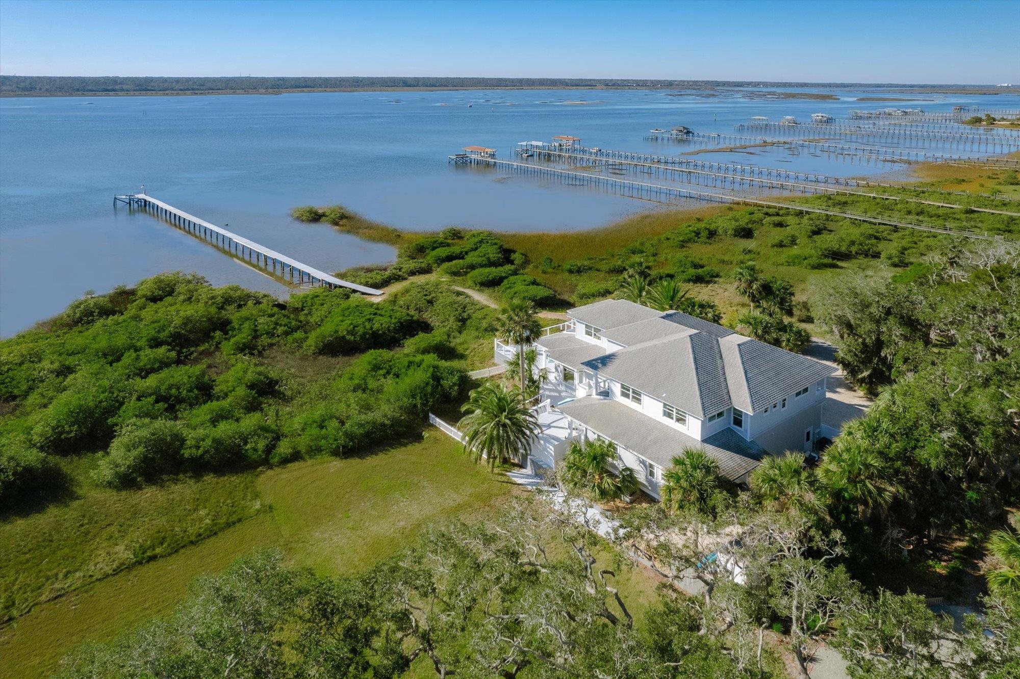 345 Micklers Road St. Augustine, FL 32080 - Photo 87 of 100 an aerial view of a house with a yard