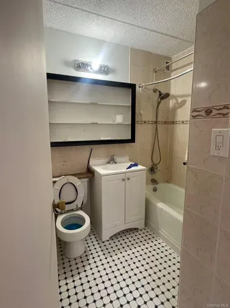 a bathroom with a sink toilet a shower and bathtub