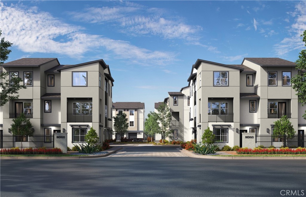 a front view of a residential houses