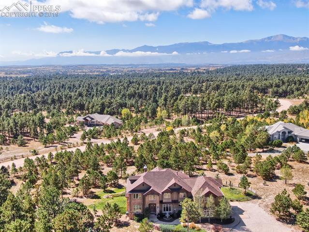 10980 Huntsman Road Colorado Springs, CO 80908 - Photo 6 of 35 skyline facing west above the home showing the east side of the home and main entrance