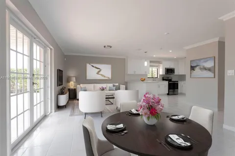 a room with furniture and window