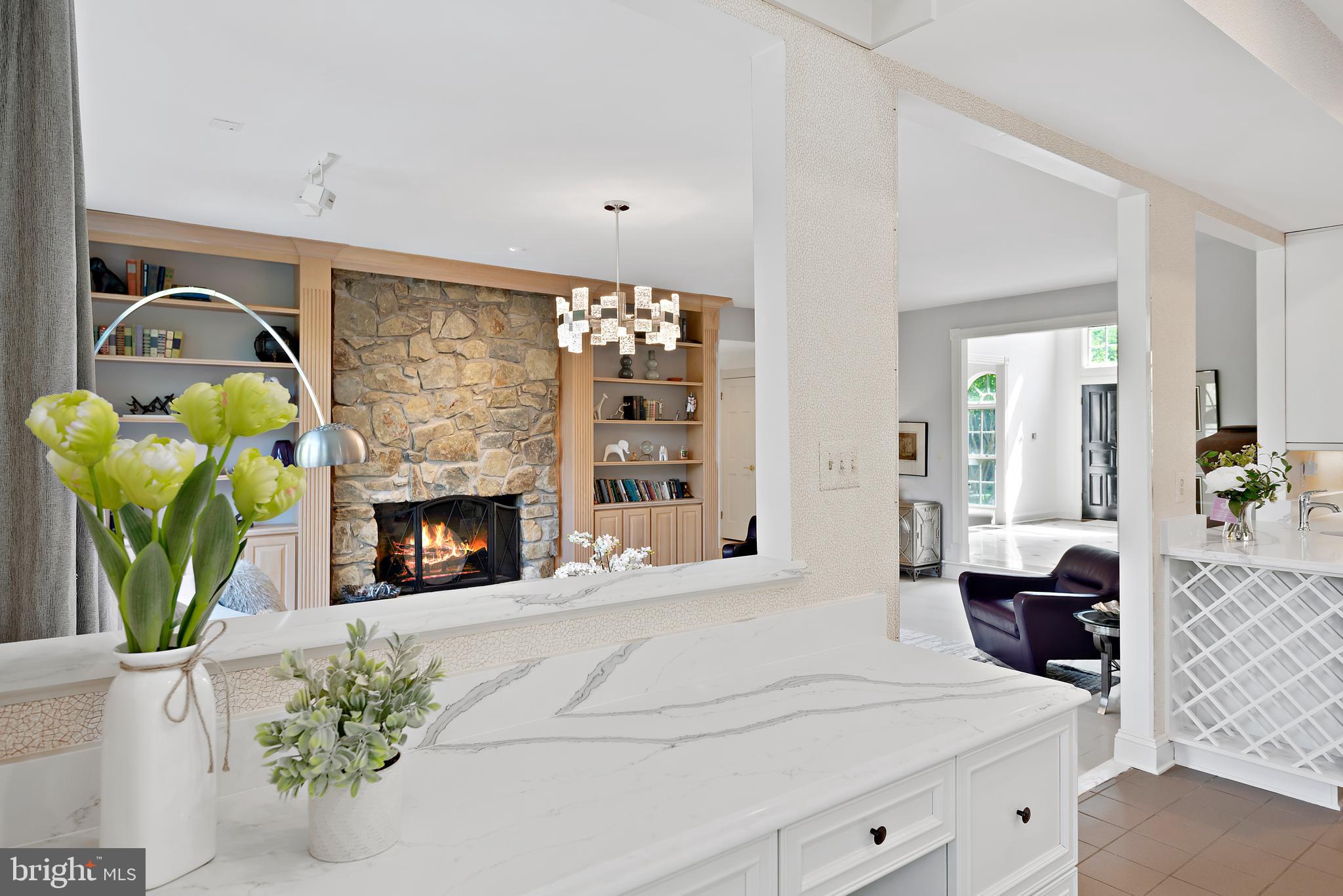 9621 River Road Potomac, MD 20854 - Photo 72 of 120 View of family room from kitchen