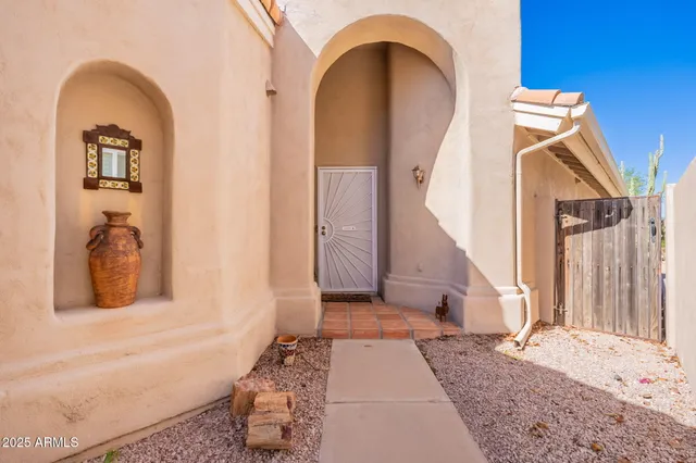 a hallway with washer and dryer