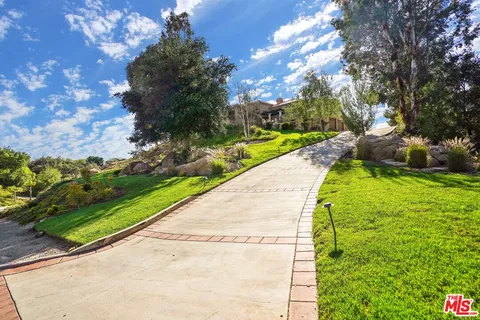 a view of a field with a tree