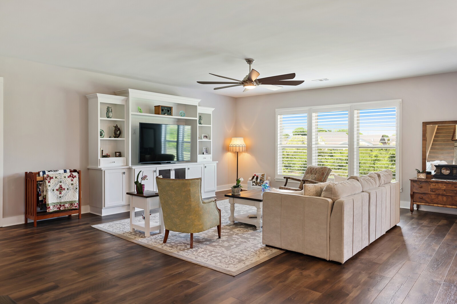 1108 Brixworth Drive Spring Hill, TN 37174 - Photo 27 of 100 a living room with furniture flat screen tv and wooden floor