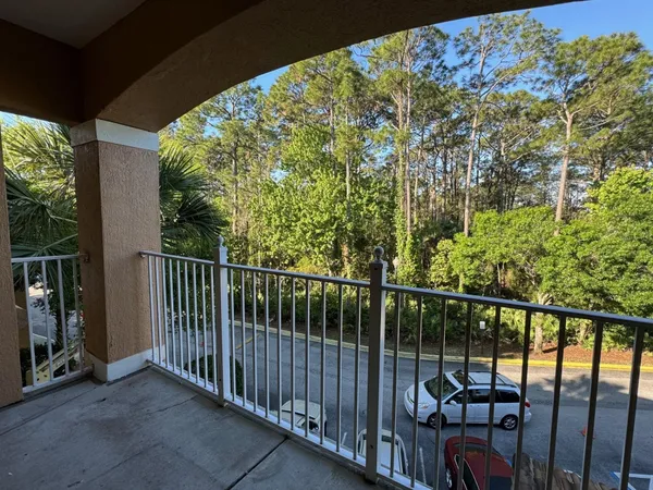 a view of a balcony