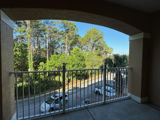 a view of a balcony