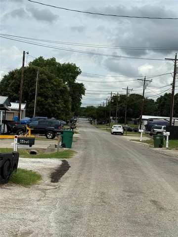 a view of a park with swings
