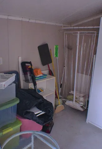 a room with storage and utility