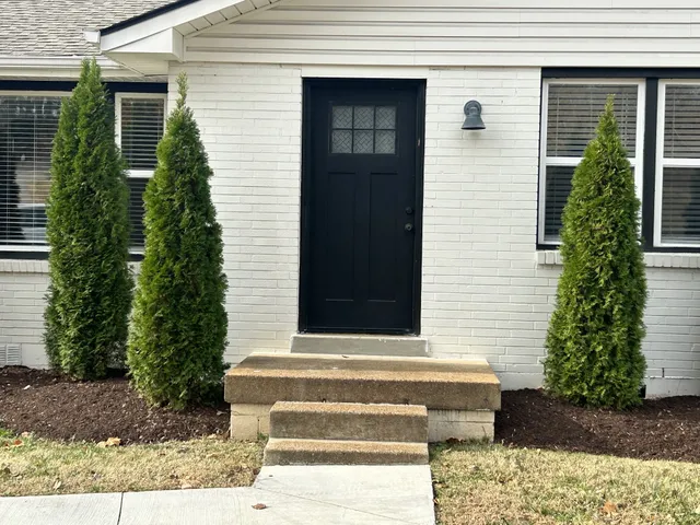 a front view of a house