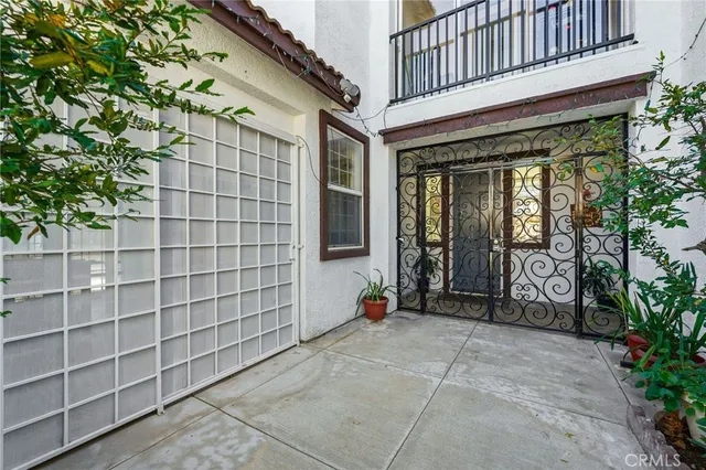 a view of a house with a large window