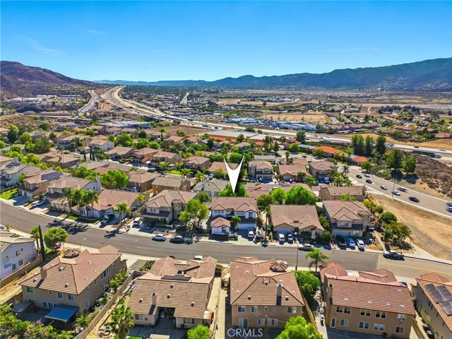 a view of city and mountain