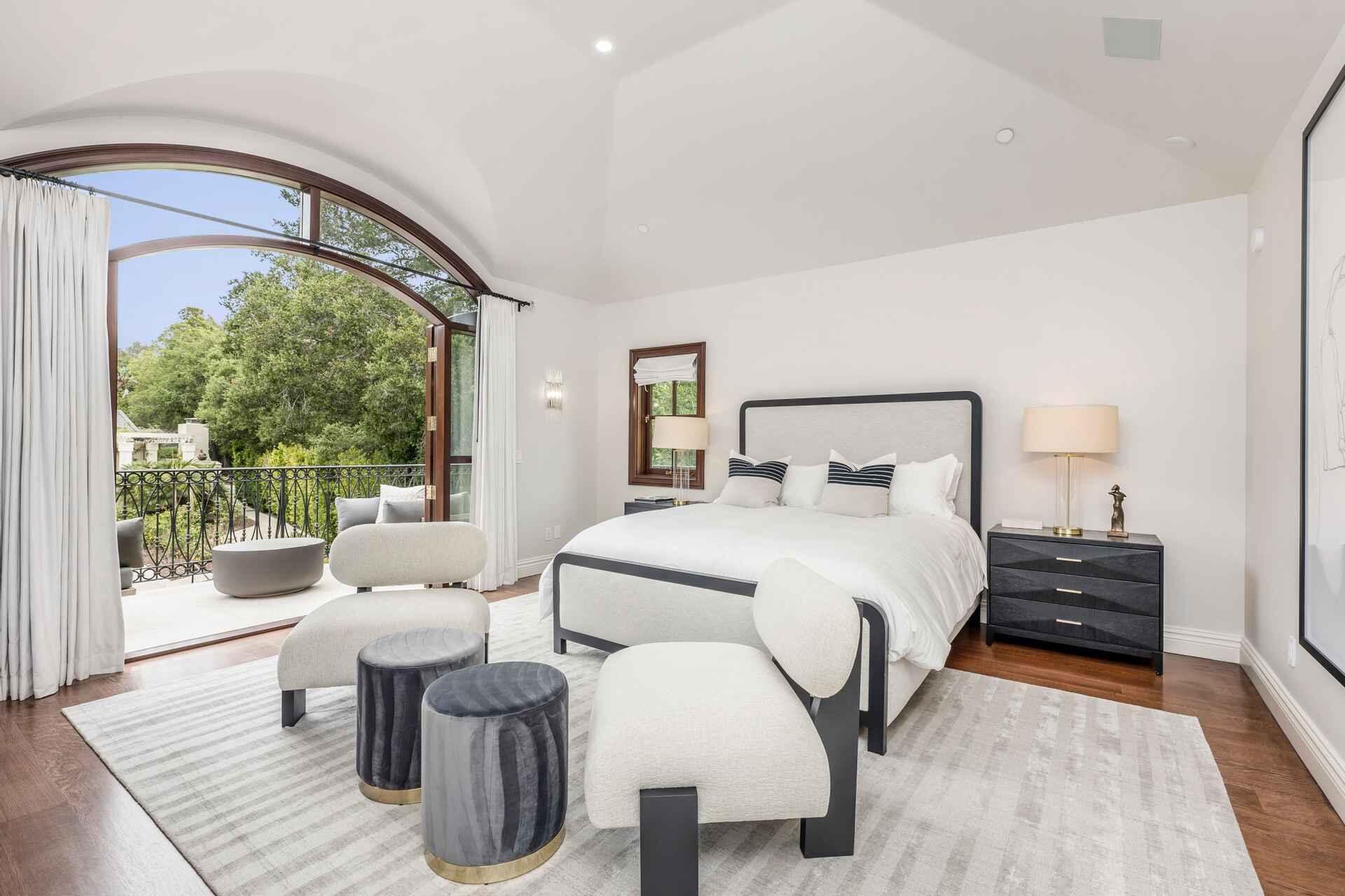 2084 East Valley Road, Unit SHARE 1 Santa Barbara, CA 93108 - Photo 13 of 35 a bedroom with furniture and wooden floor