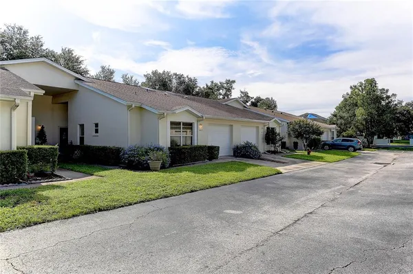 a view of a house with a patio