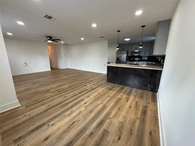 a view of kitchen and kitchen counter
