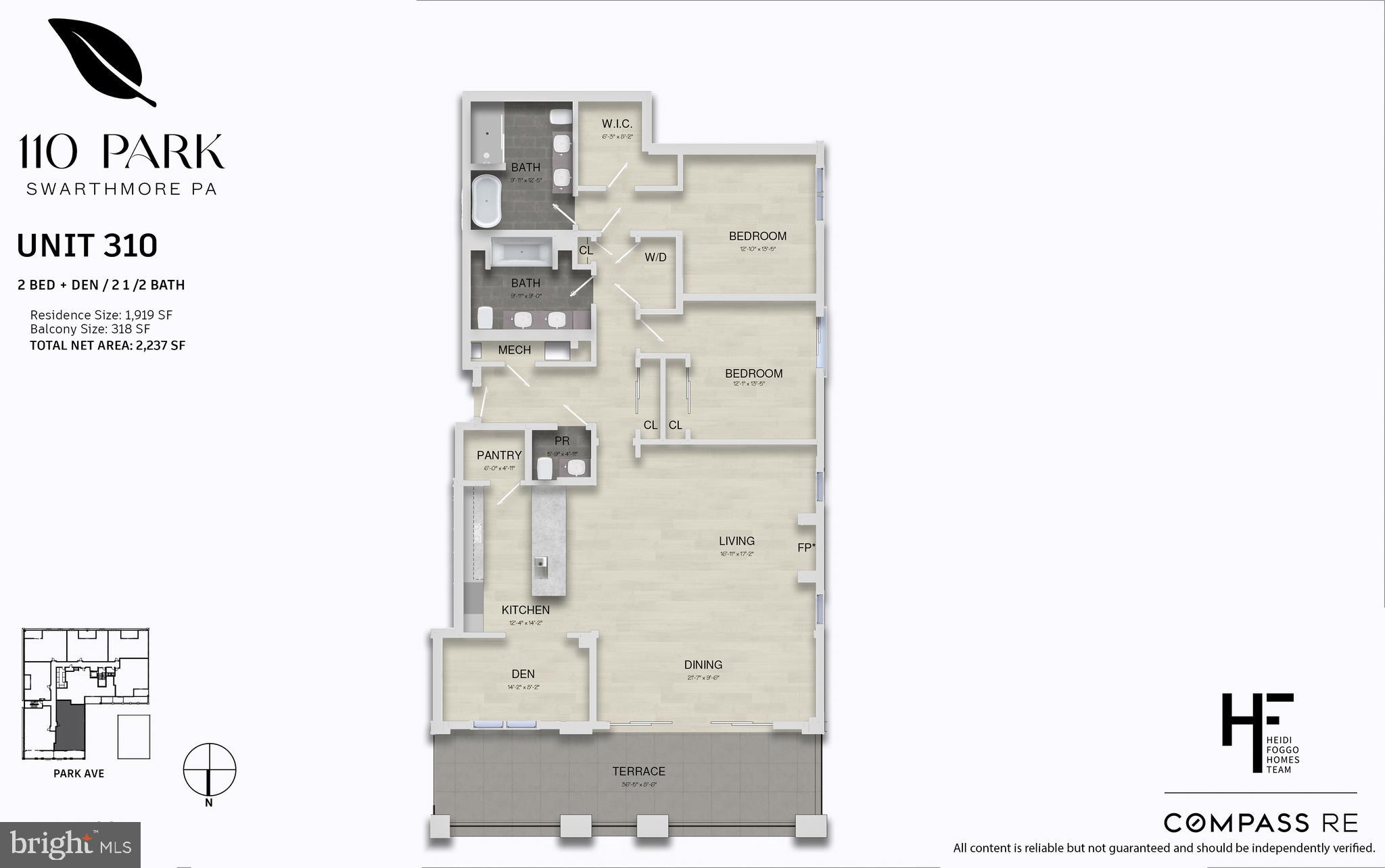 110 Park Swarthmore Pa, Unit 310 Swarthmore, PA 19081 - Photo 3 of 3 a picture of a bench in room