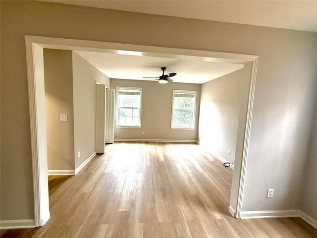 a view of a room with empty racks