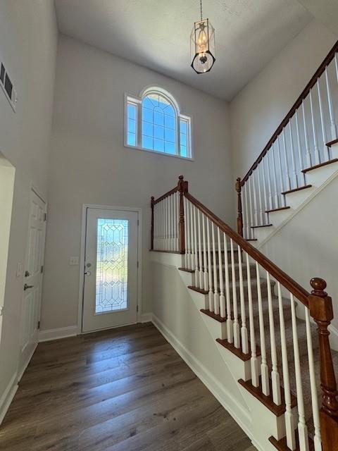 25 Jefferson Walk Circle Jefferson, GA 30549 - Photo 2 of 16 a view of entryway with stairs and wooden floor