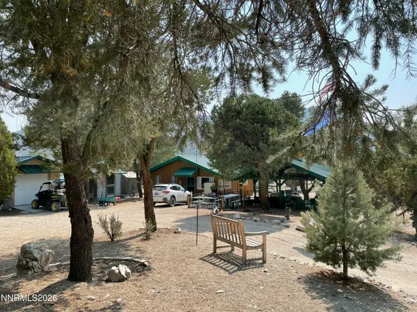 a view of outdoor space with seating area