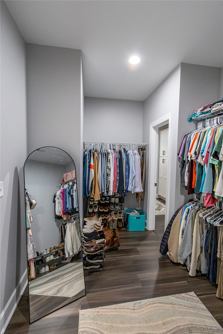 3080 McGee Road Iva, SC 29655 - Photo 35 of 49 Walk-in wardrobe with ample storage solutions and hardwood style flooring.