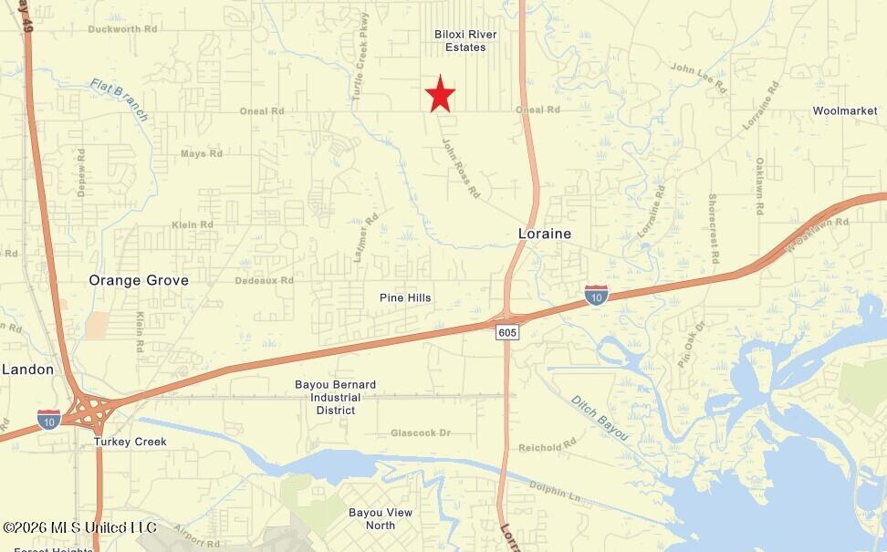 12204 Oneal Road Gulfport, MS 39503 - Photo 20 of 20 Location Map O'Neal Road Acreage