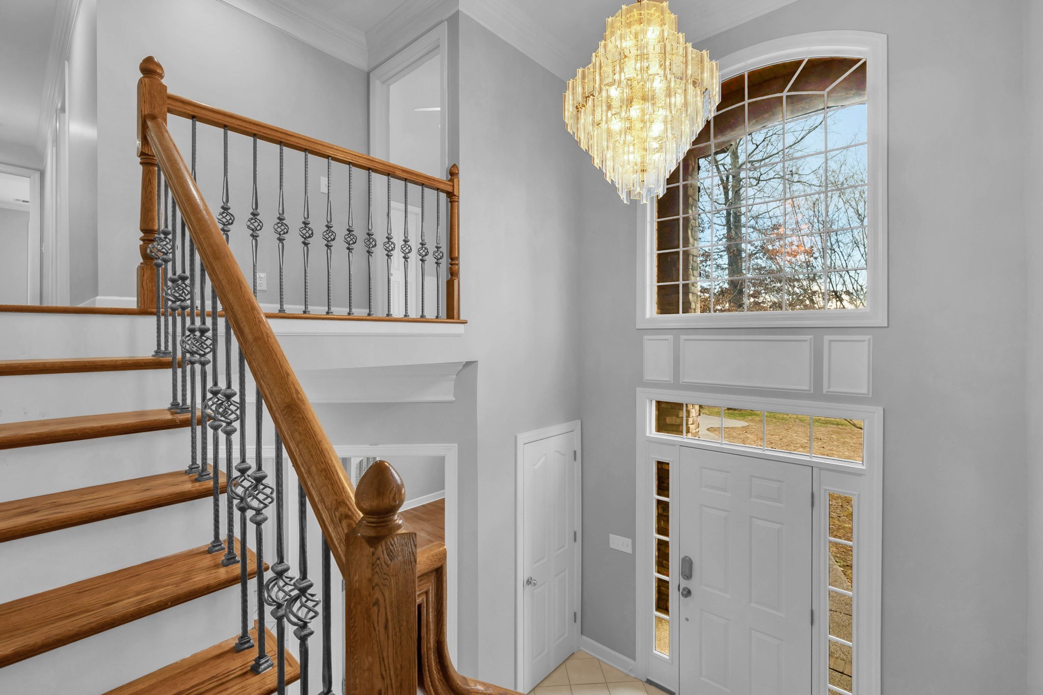 1273 Cedar Grove Road Lebanon, TN 37087 - Photo 23 of 52 a view of entryway with wooden floor and a chandelier