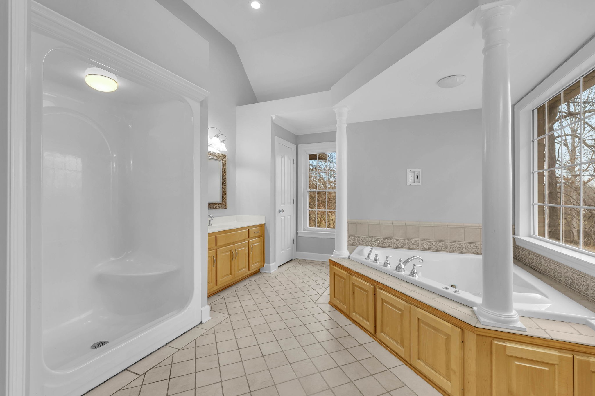 1273 Cedar Grove Road Lebanon, TN 37087 - Photo 27 of 52 a large bathroom with a tub a sink and a large mirror