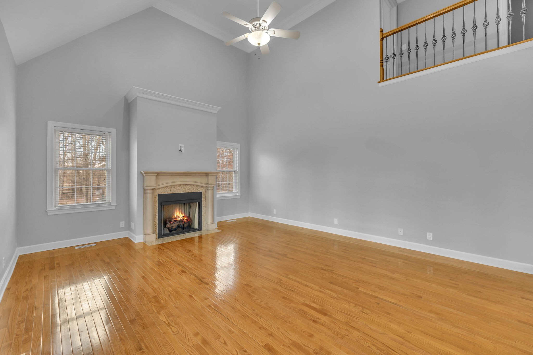 1273 Cedar Grove Road Lebanon, TN 37087 - Photo 8 of 52 a view of empty room with wooden floor and fireplace