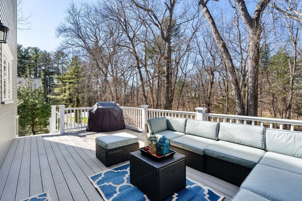 43 MacArthur Road Wellesley, MA 02482 - Photo 31 of 35 a view of a couches in the deck under a large tree