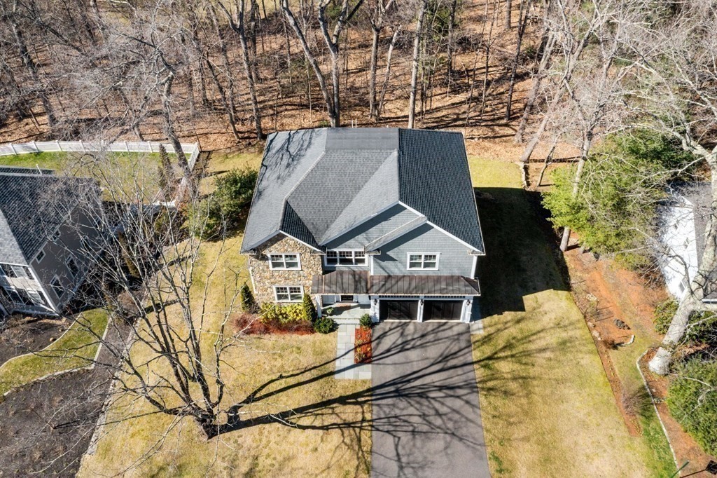 43 MacArthur Road Wellesley, MA 02482 - Photo 34 of 35 a aerial view of a house with a yard