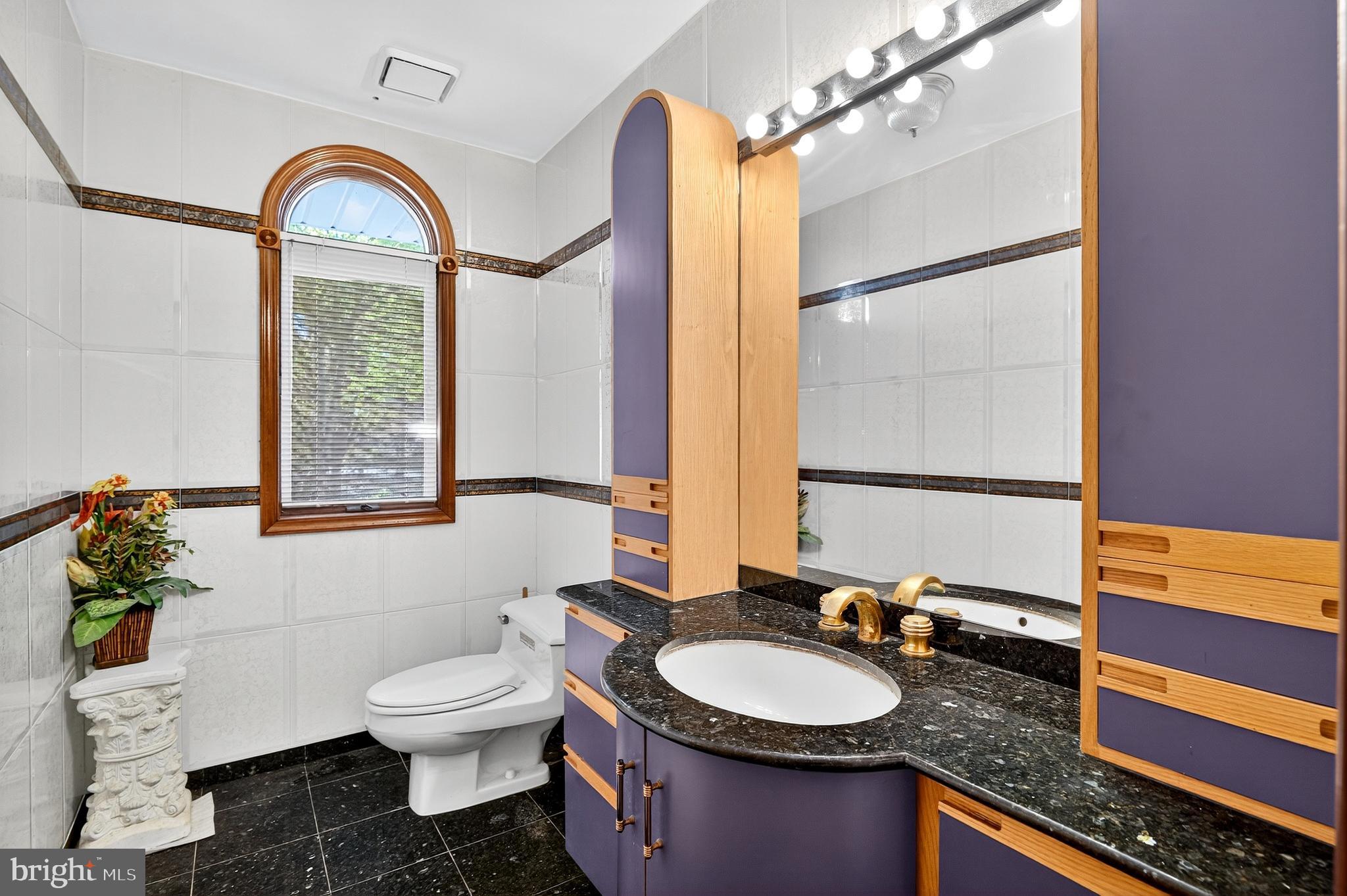 16 Benedek Road Princeton, NJ 08540 - Photo 28 of 60 a bathroom with a granite countertop sink mirror vanity and toilet
