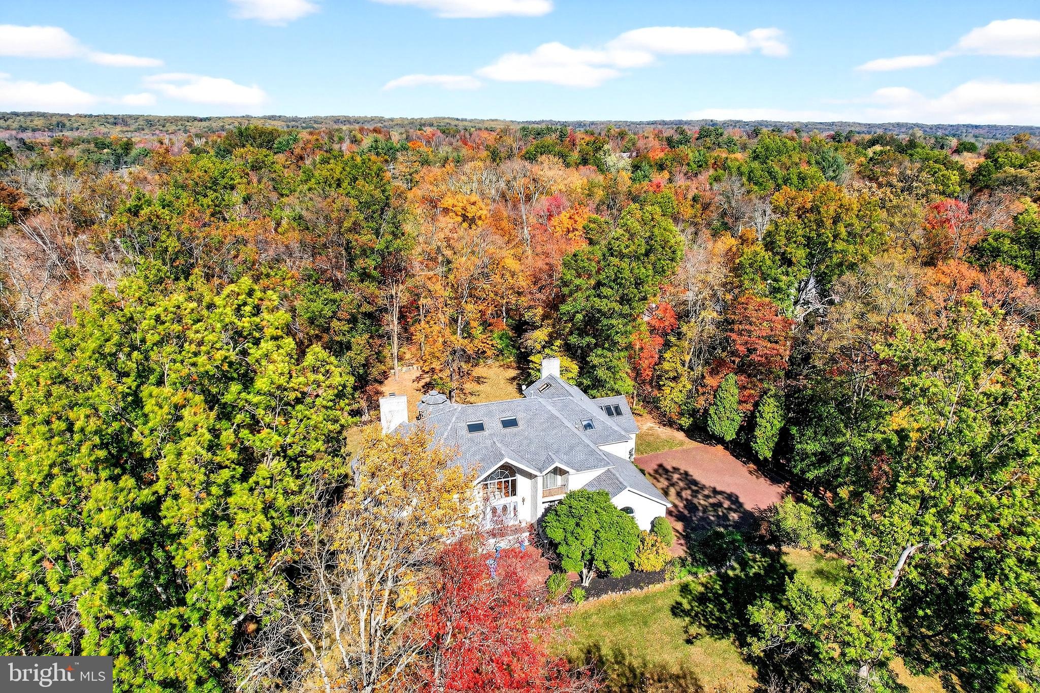 16 Benedek Road Princeton, NJ 08540 - Photo 53 of 60 an aerial view of residential house with outdoor space and trees all around