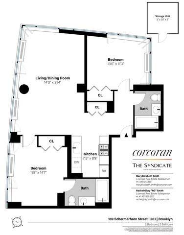 $1,150,000 | 189 Schermerhorn Street, Unit 20J | Downtown Brooklyn