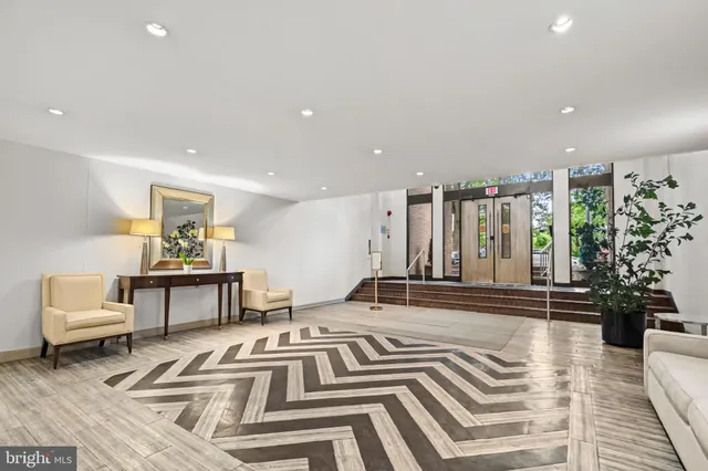 a view of garage with furniture